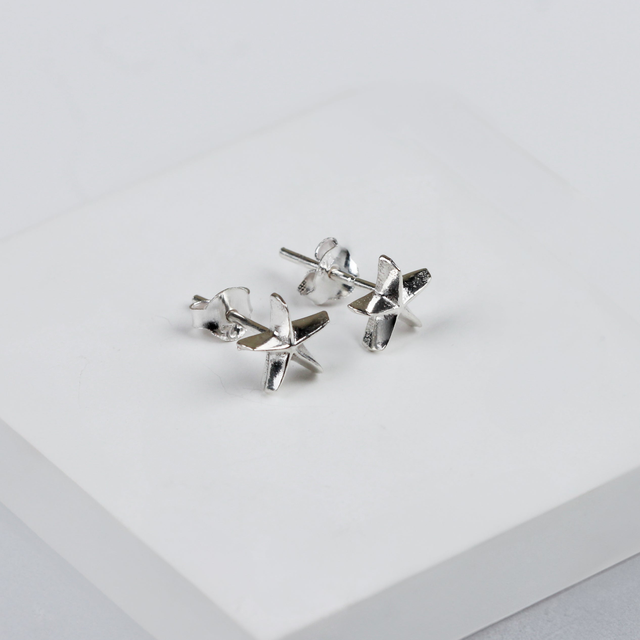 Silver Starfish Stud