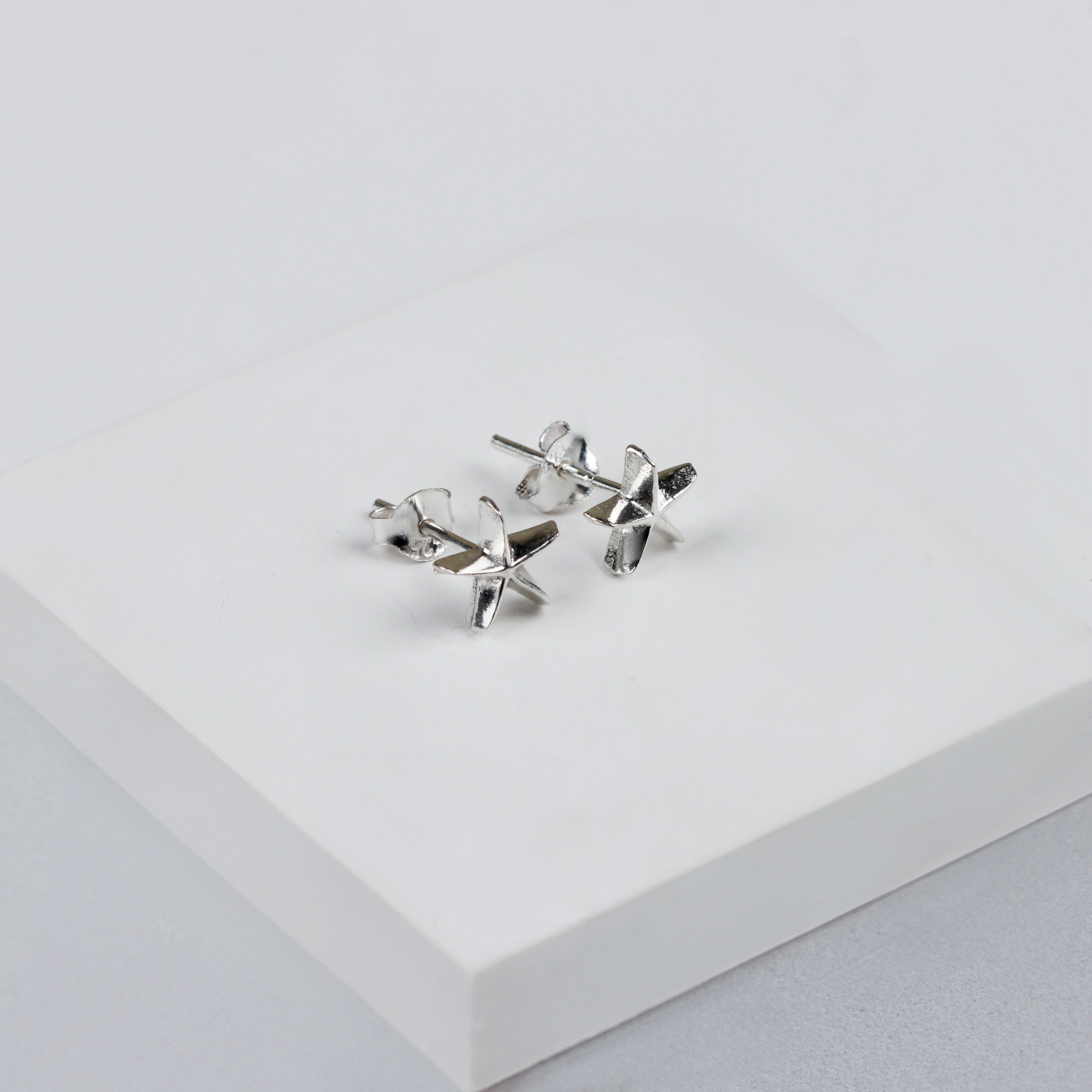 Silver Starfish Stud