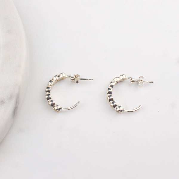 Silver Zircon Hoops | CZ | 92.5 Silver