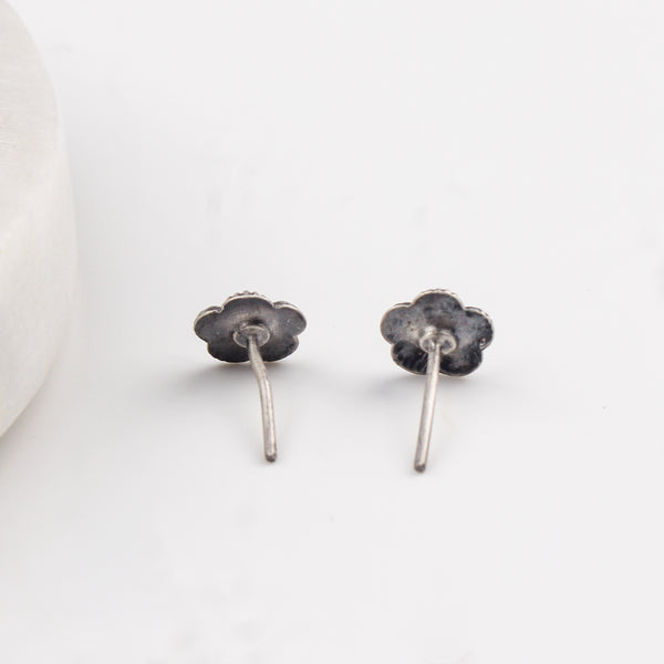Jaswand Petals Silver Earrings