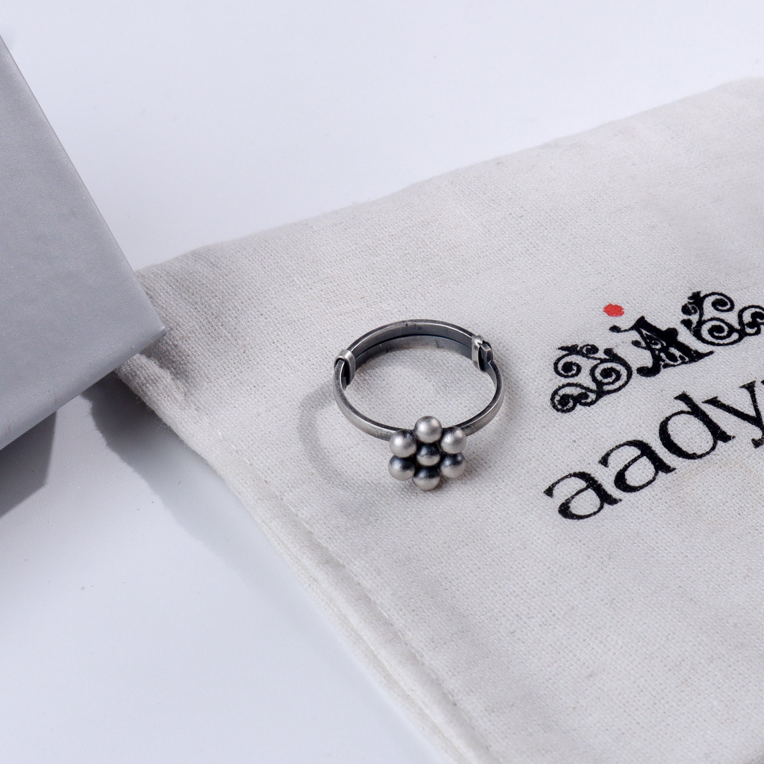 Silver Kudi Motif Ring (Medium)