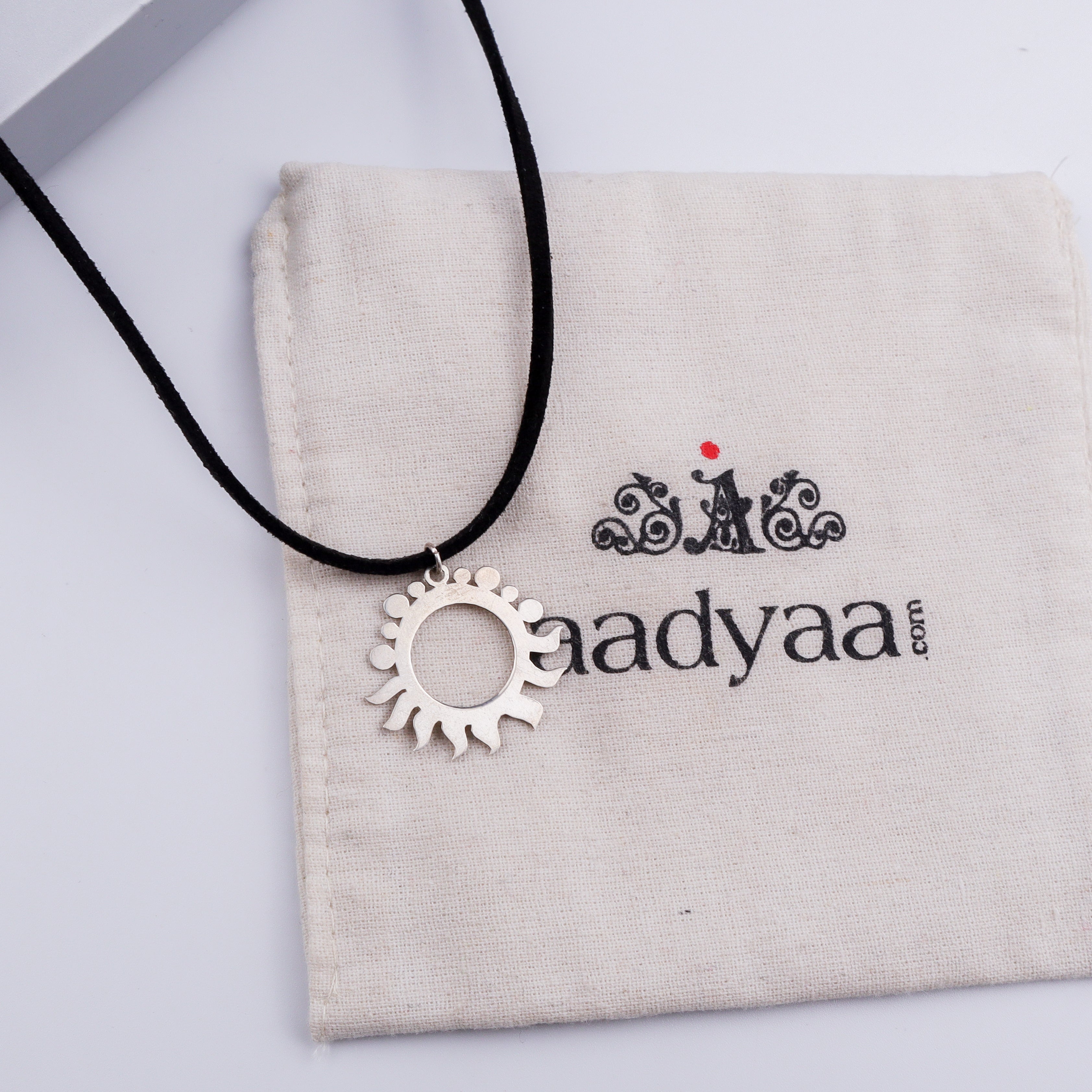 Silver Sun Necklace for Men