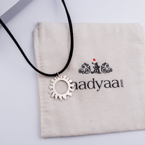 Silver Sun Necklace for Men