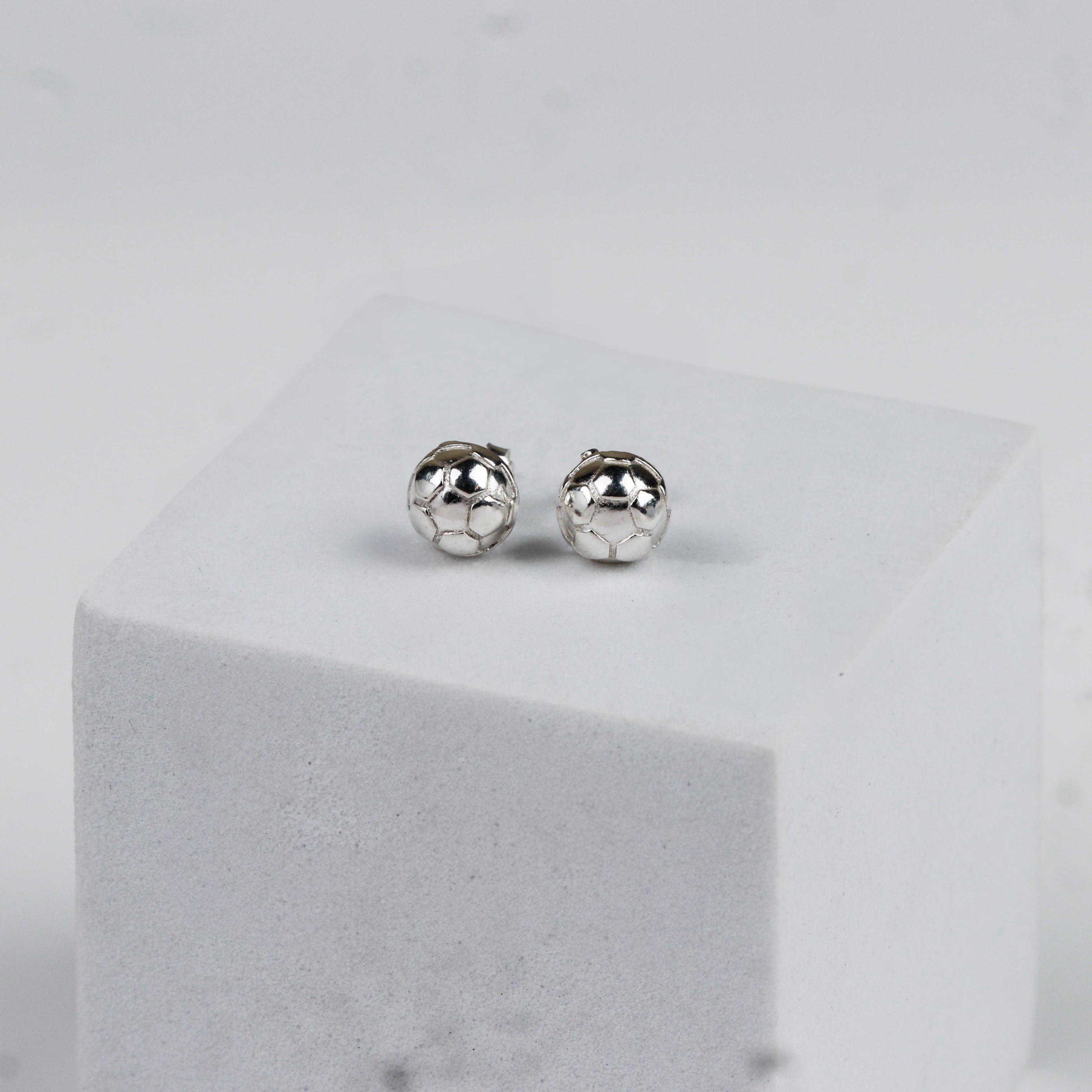 Silver Football Stud