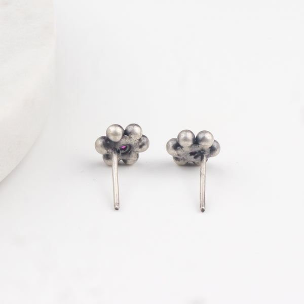 Kudi with pink stone earrings - Small