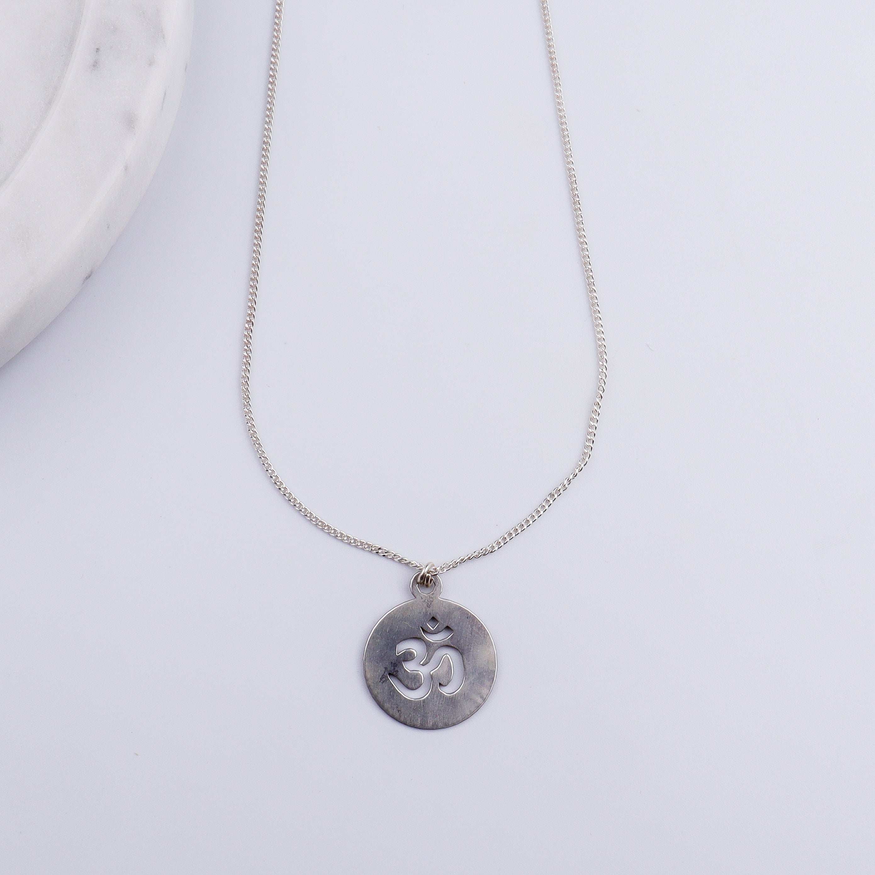 Om Pendant with Silver Chain for Men