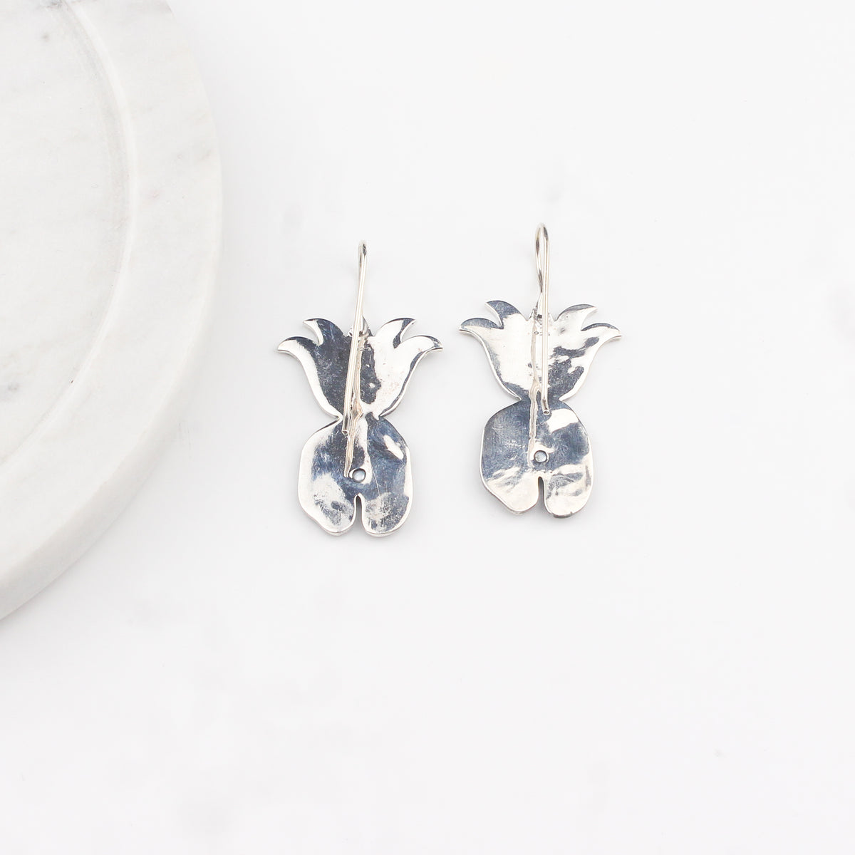 Lotus and Lotus Leaf earrings - Moha Maya Collection