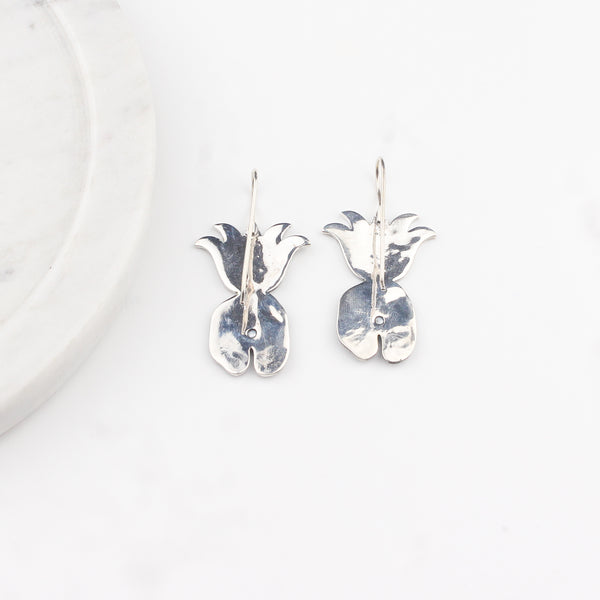 Lotus and Lotus Leaf earrings - Moha Maya Collection