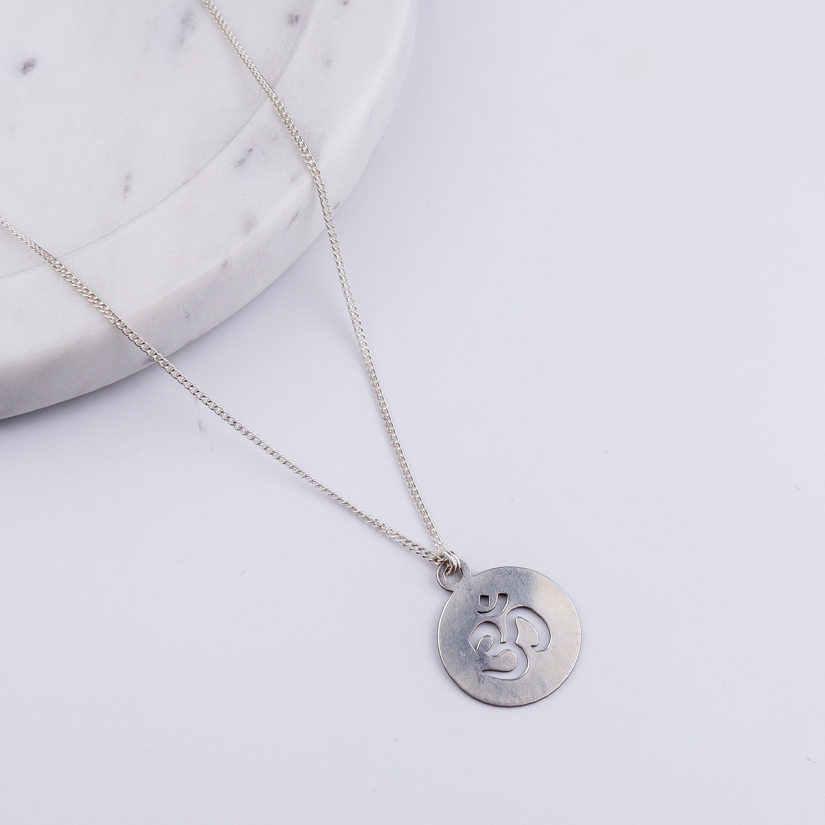 Om Pendant with Silver Chain for Men