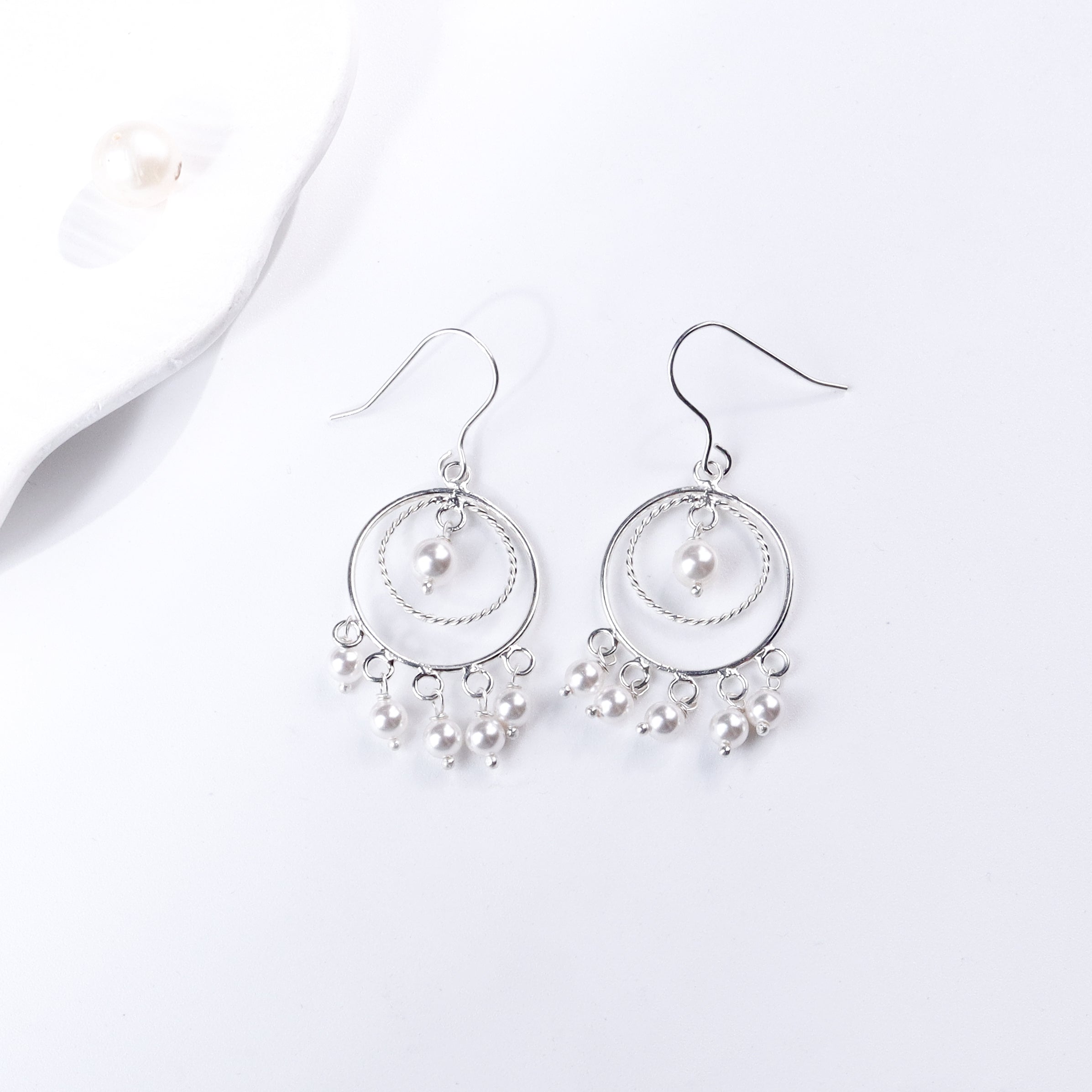 Pearl Chandbali - Small | 92.5 Sterling Silver