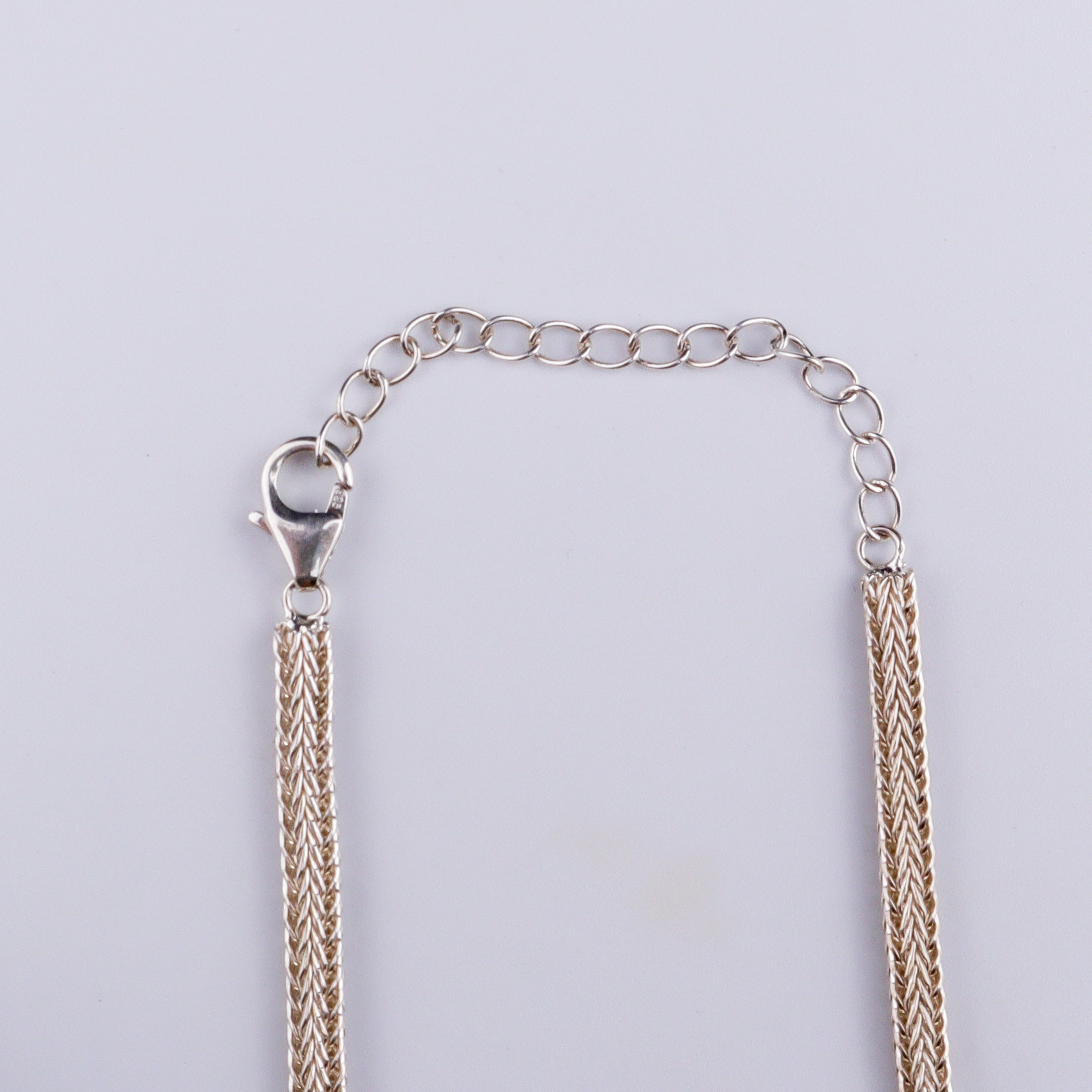 Polki Choker Silver Oxidized Chain Necklace (Moissanite)(Made to order)
