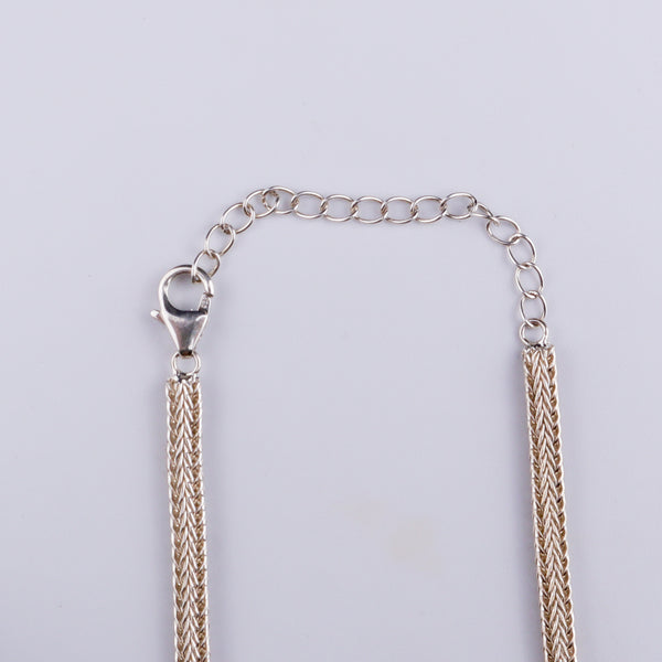 Polki Choker Silver Oxidized Chain Necklace (Moissanite)(Made to order)