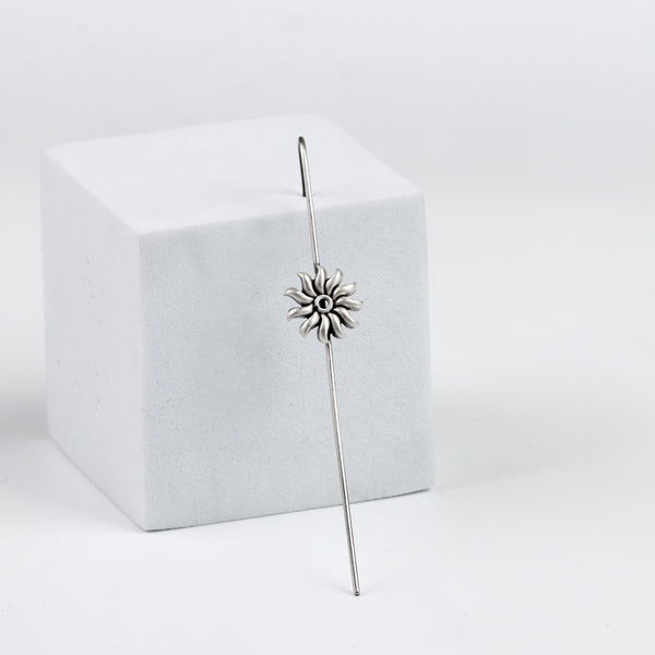 Silver Sun Motif Single Earcuff