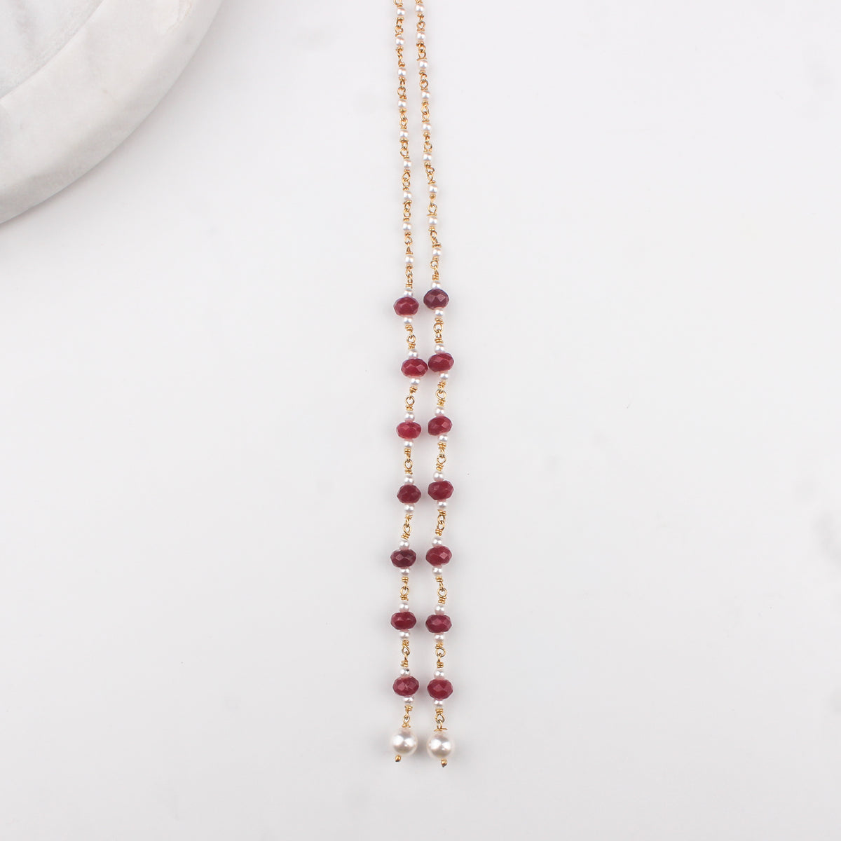Garnet Mundavali |  92.5 Silver | 22K Gold Plated