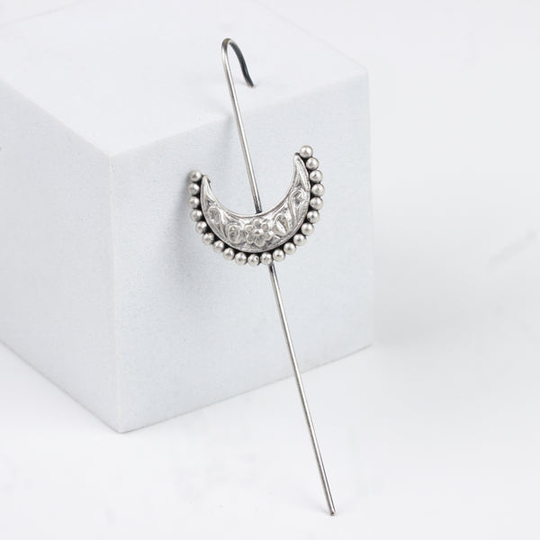 Silver Chandrakor Single Earcuff