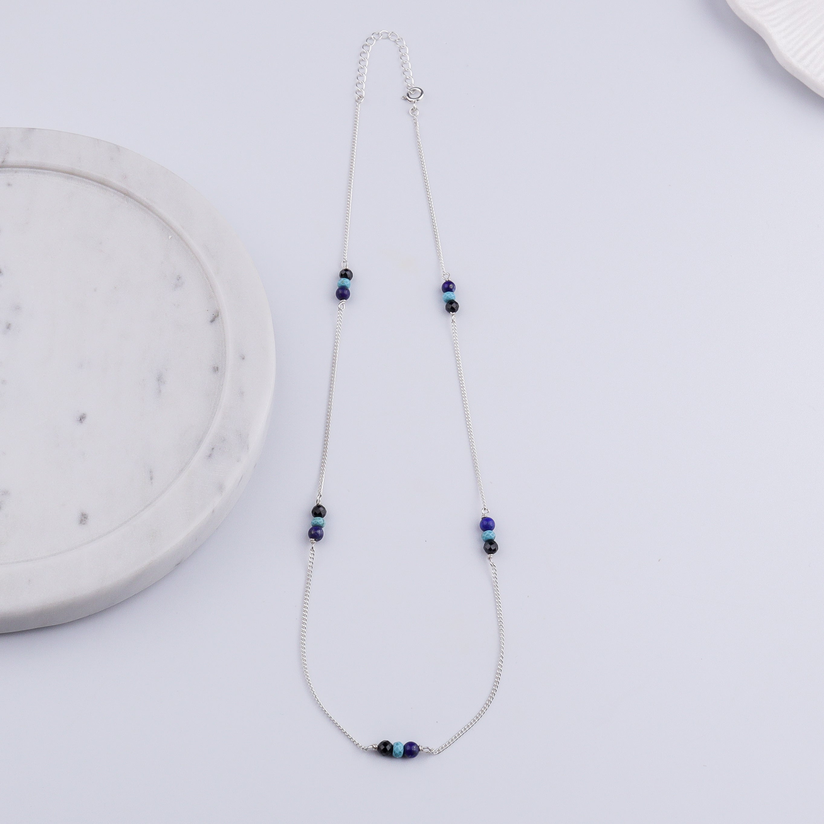 Silver Chain Necklace (Evil Eye)