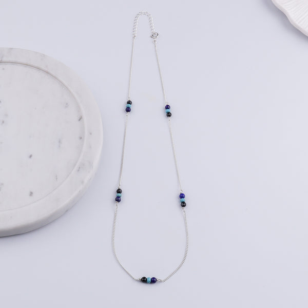 Silver Chain Necklace (Evil Eye)