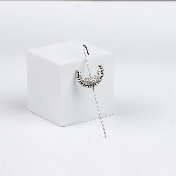 Silver Chandrakor Single Earcuff