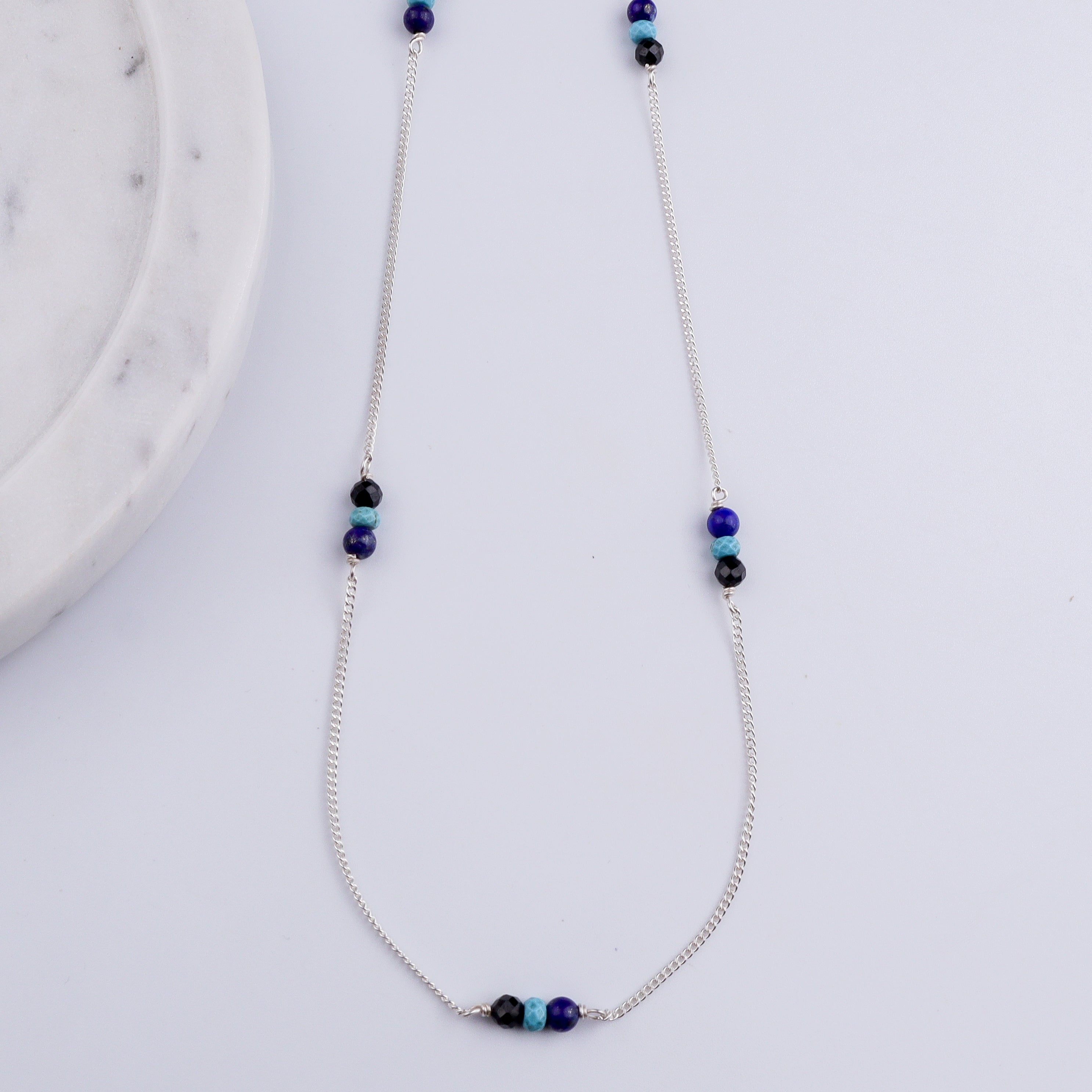Silver Chain Necklace (Evil Eye)