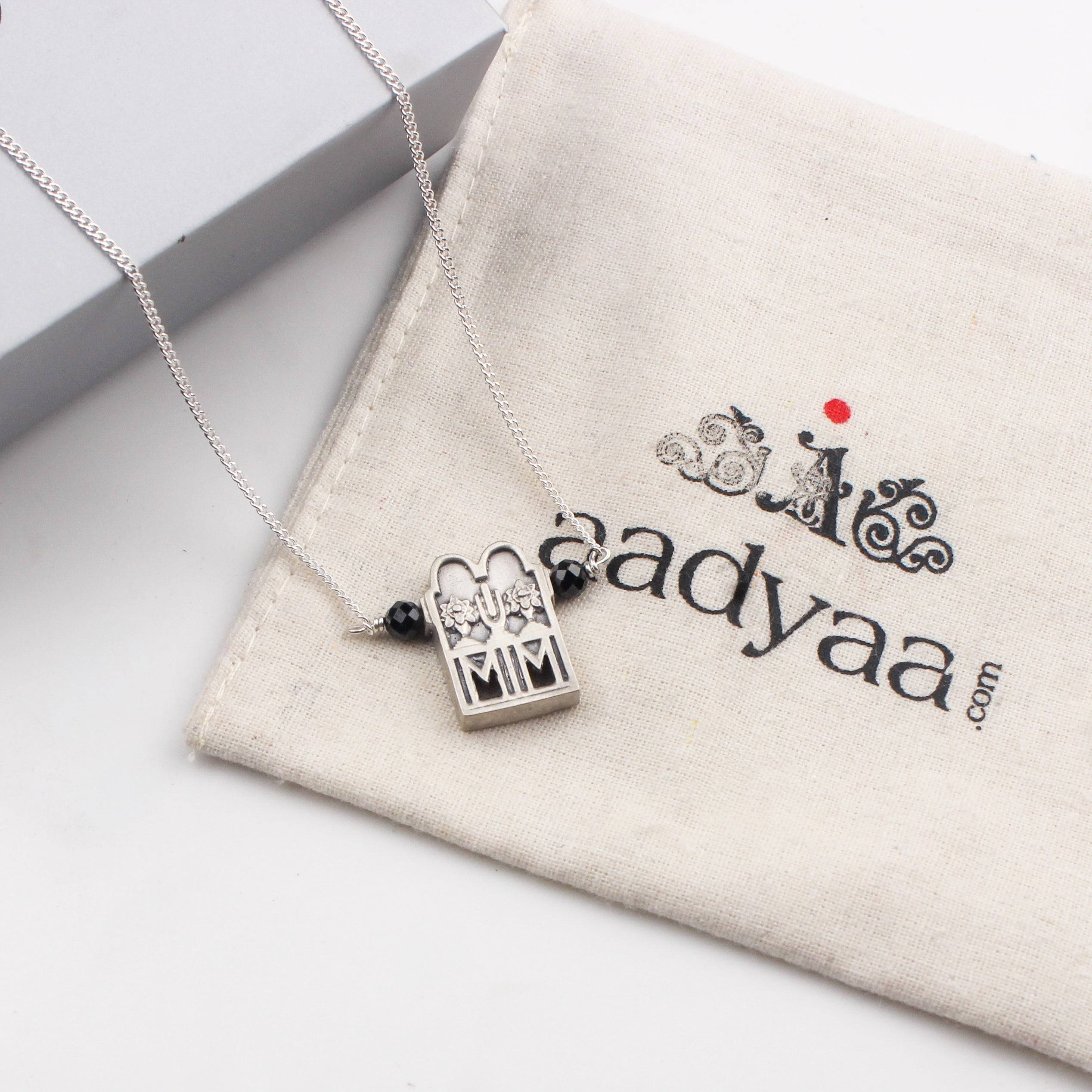 92.5 silver mangalsutra with Taali-inspired design