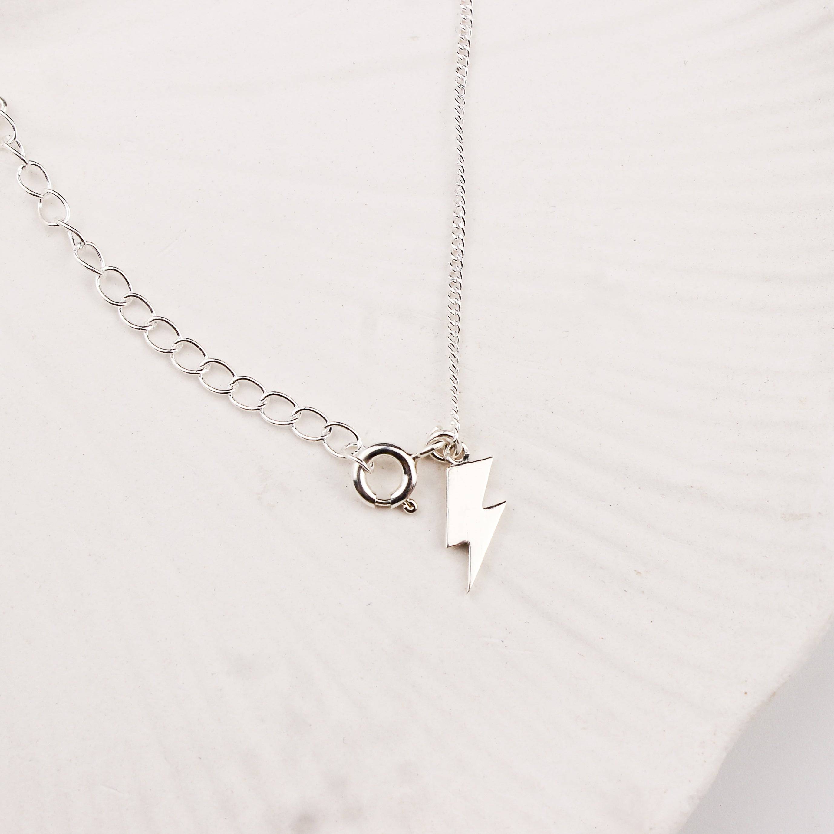 92.5 sterling silver chain anklet with storm charm