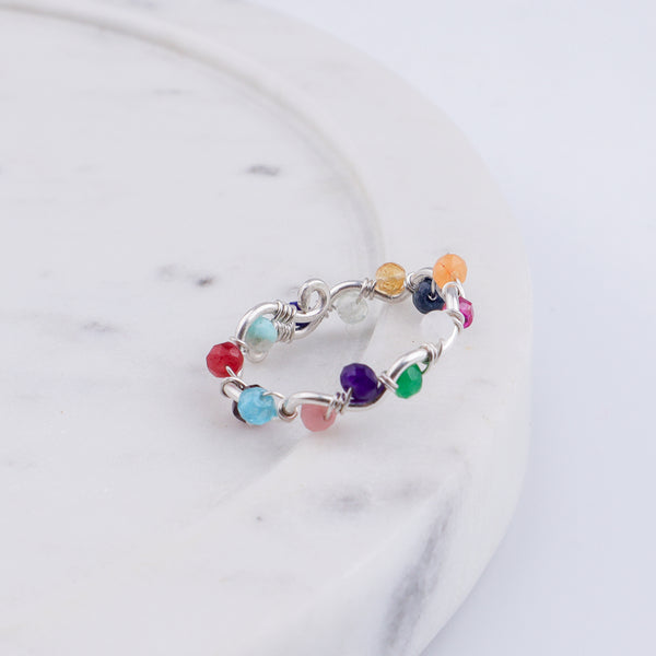 Multicolor Twisted Ring (Project Handmade)