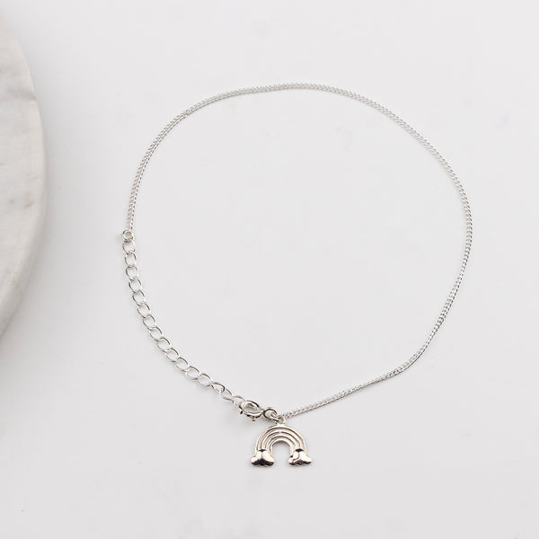 Coastal-inspired starfish charm silver anklet