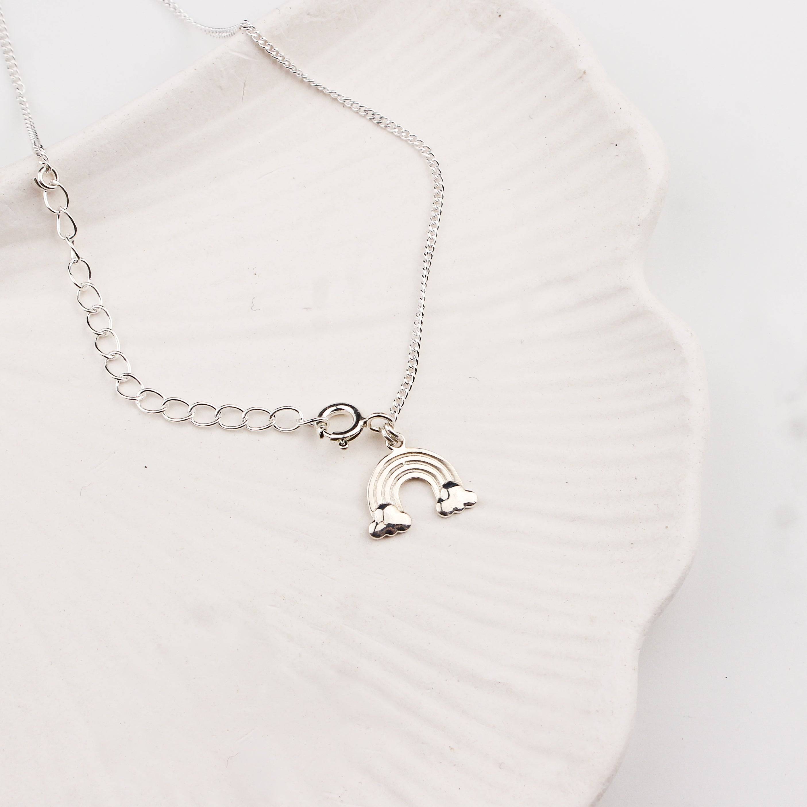 Silver Chain & Starfish Charm Anklet by House of Aadyaa