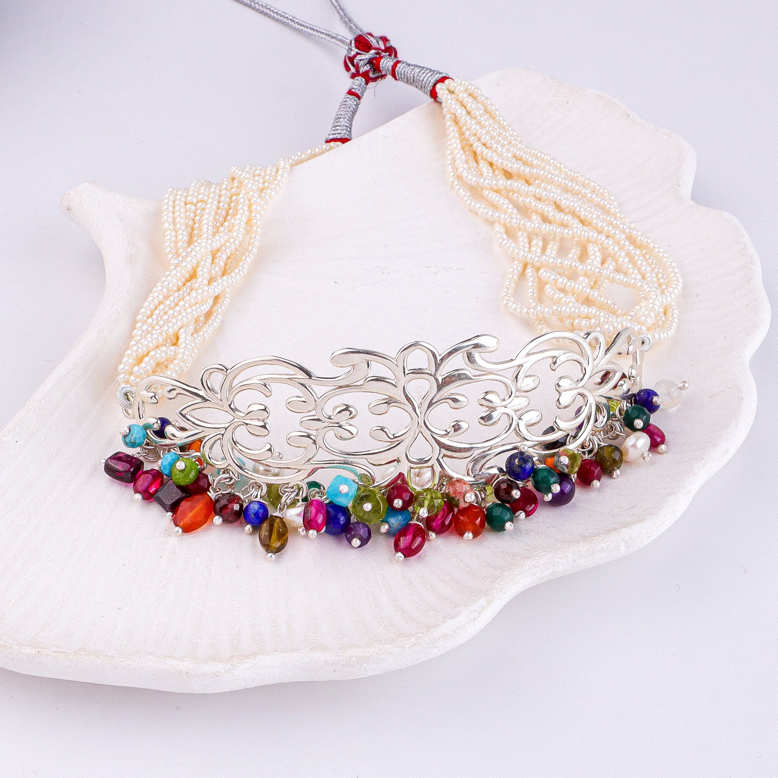 Nakshi Choker Necklace | 92.5 Sterling Silver