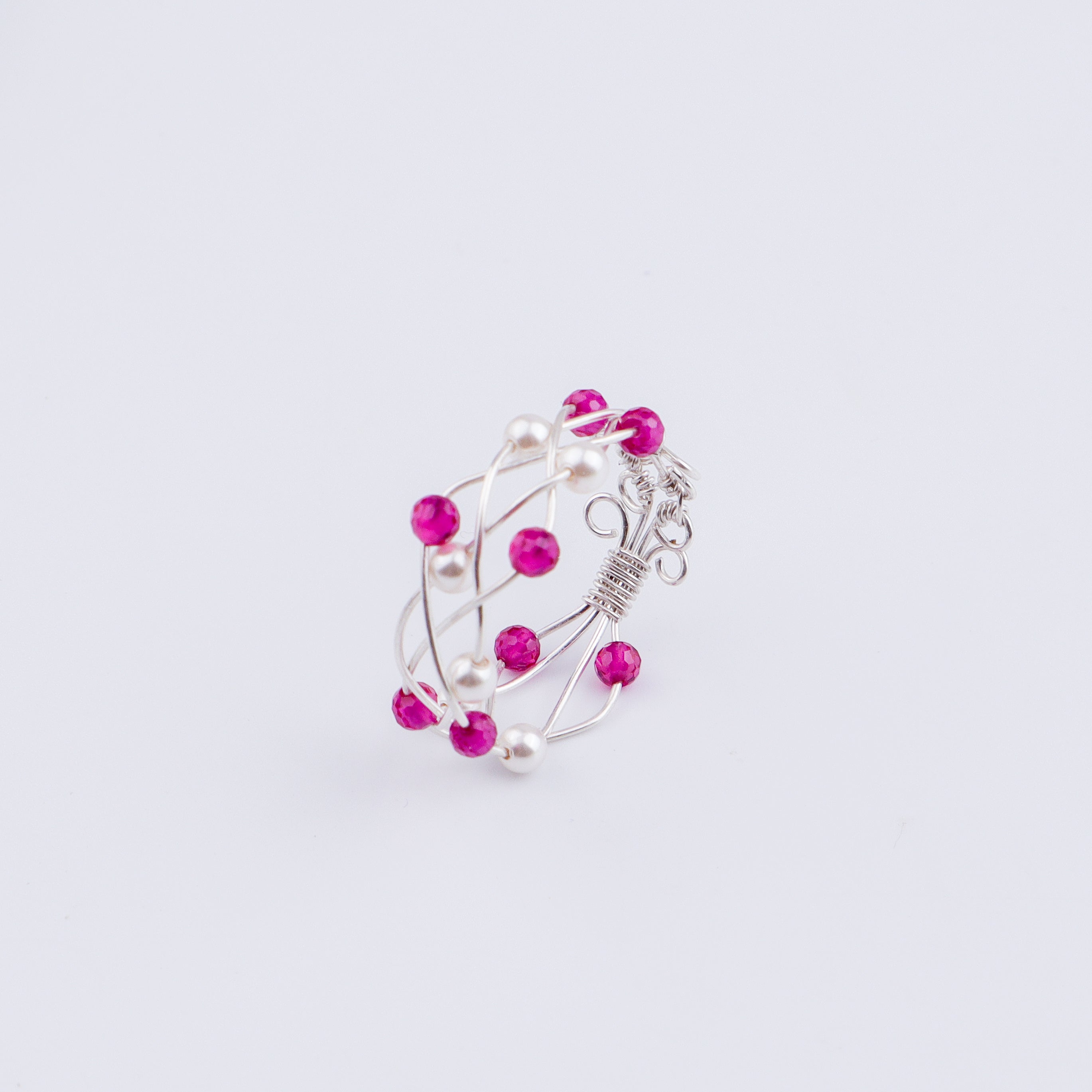 Ruby & Pearl Twisted Ring (Project Handmade)
