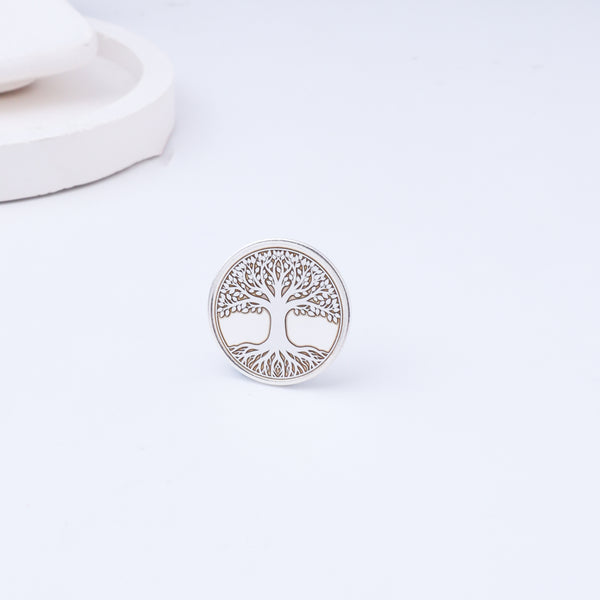 Sterling Silver Tree of Life Coin