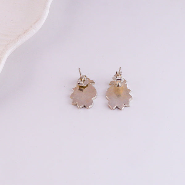 Enamel Peacock Earrings | 92.5 Silver