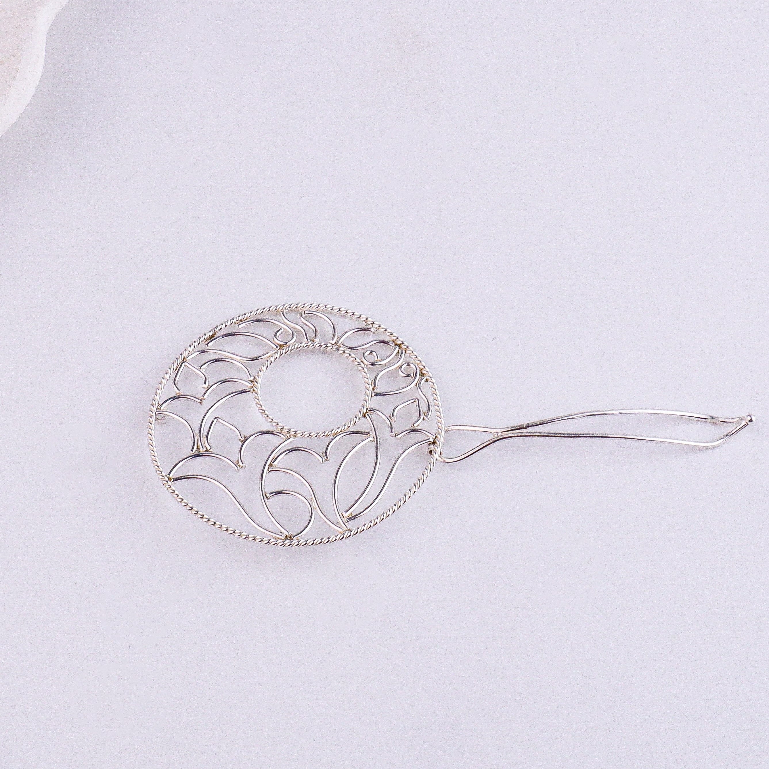 Filigree Circle Hairpin | 92.5 Sterling Silver