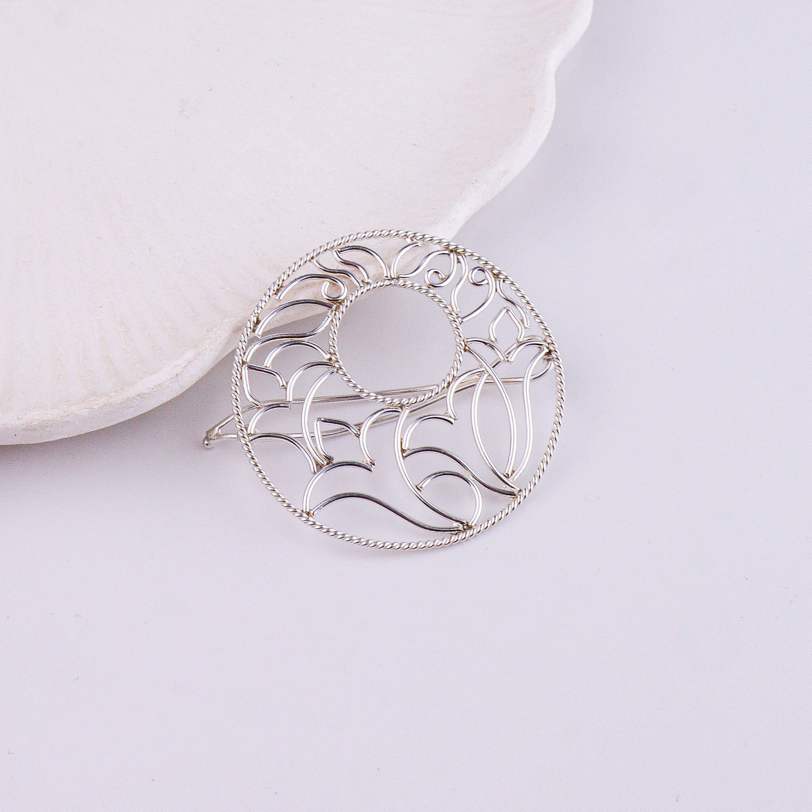 Filigree Circle Hairpin | 92.5 Sterling Silver