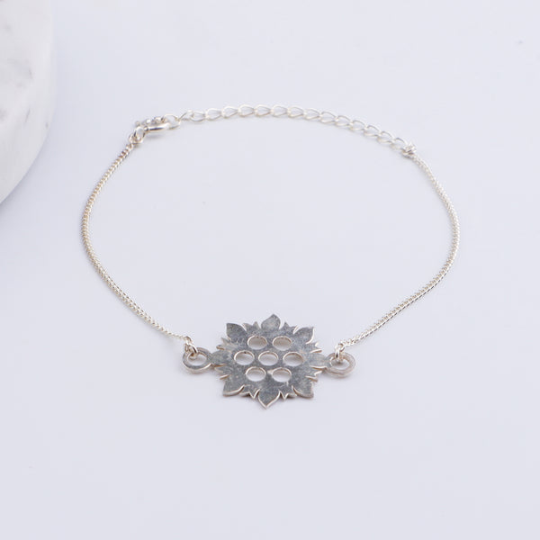 Silver Laser Cut Bracelet
