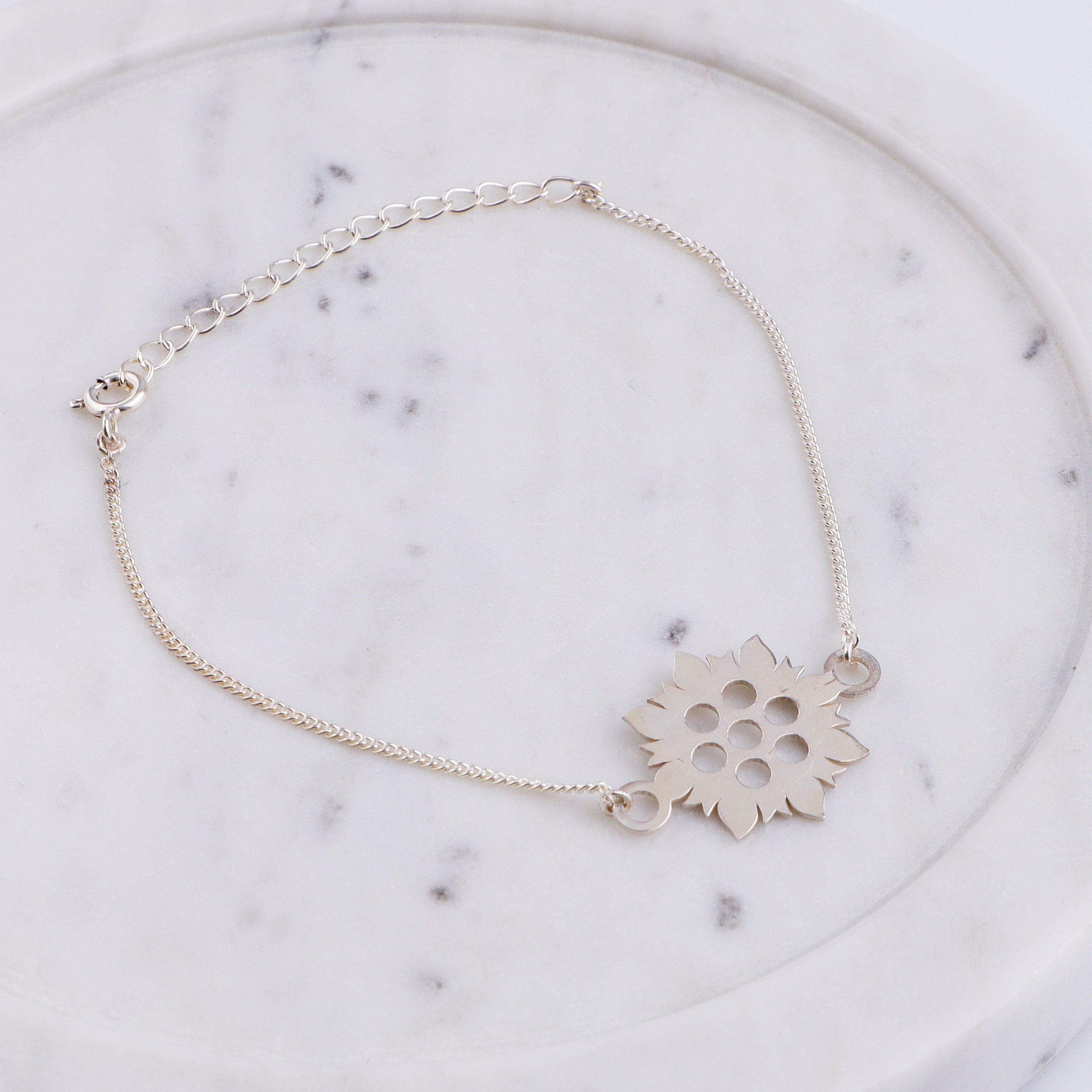 Silver Laser Cut Bracelet