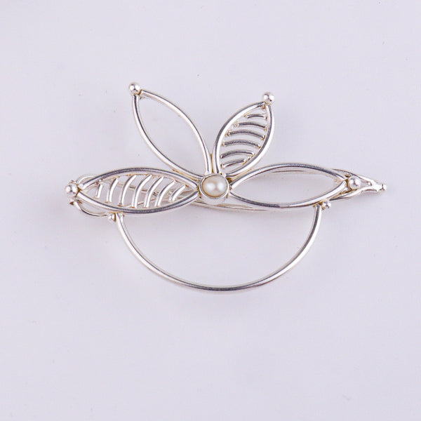 Pearl Flower Hairpin | 92.5 Sterling Silver