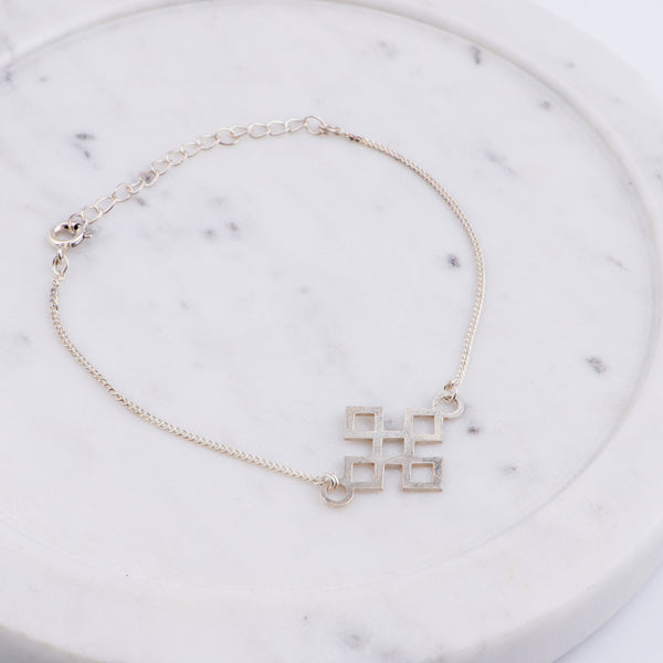 Silver Laser Cut Bracelet