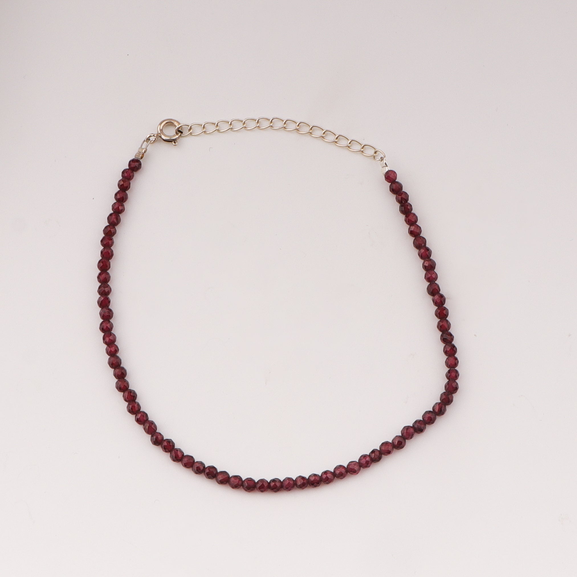Anklet with garnets