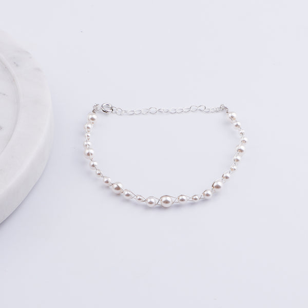 Pearl Wire Wrapped Bracelet