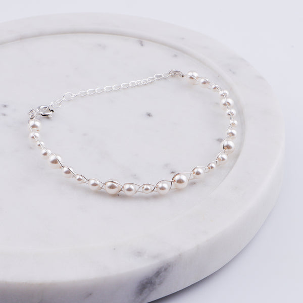 Pearl Wire Wrapped Bracelet