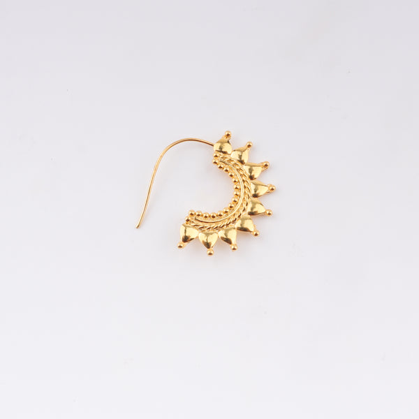 Itihaas Ghumat Nath (Left Pierced ) |  92.5 Silver | 22K Gold Plated