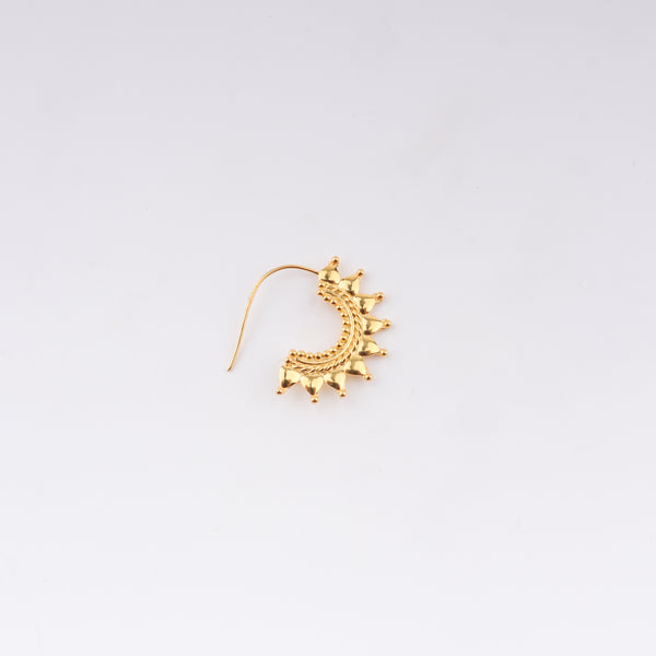 Itihaas Ghumat Nath (Left Pierced ) |  92.5 Silver | 22K Gold Plated