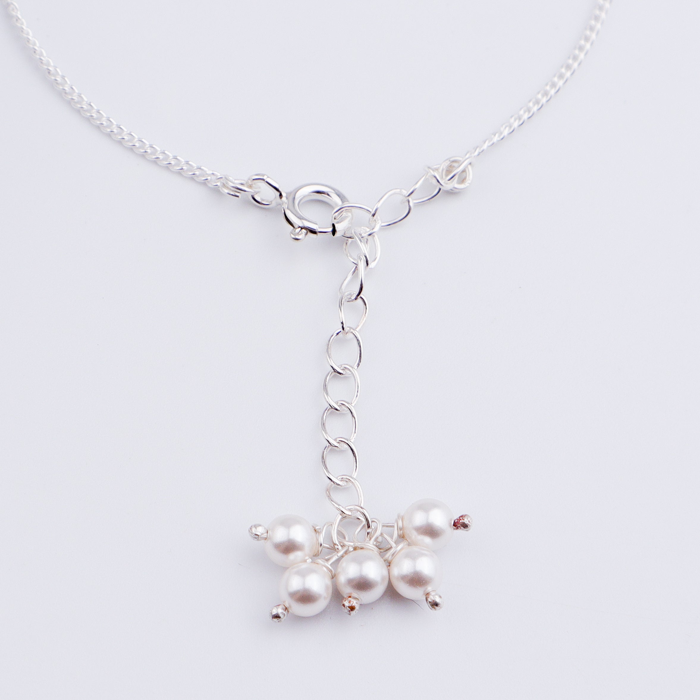 Pearl Chain Bracelet with Pearl Bunch