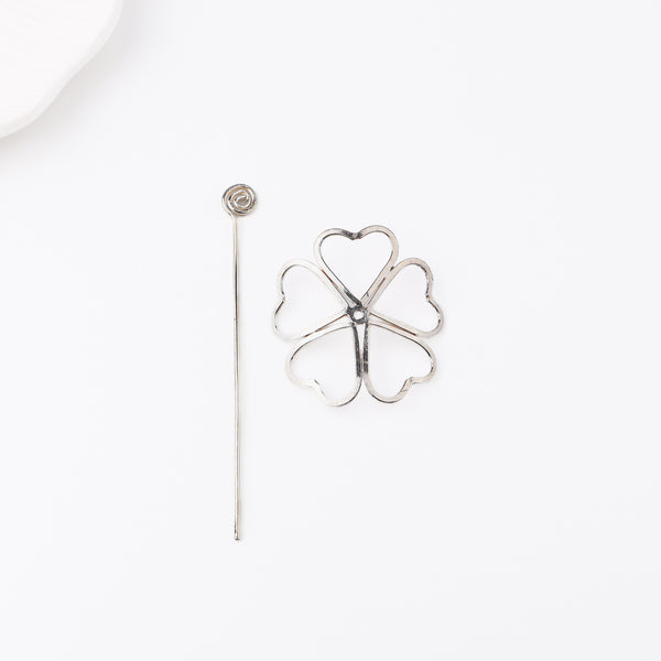 Silver Flower Hairpin