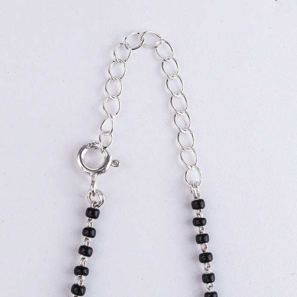 Round Coral Silver Mangalsutra (Project Handmade)