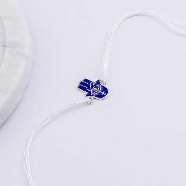 Hamsa Hand Silver Rakhi