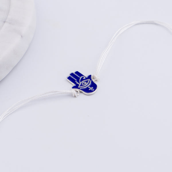 Hamsa Hand Silver Rakhi
