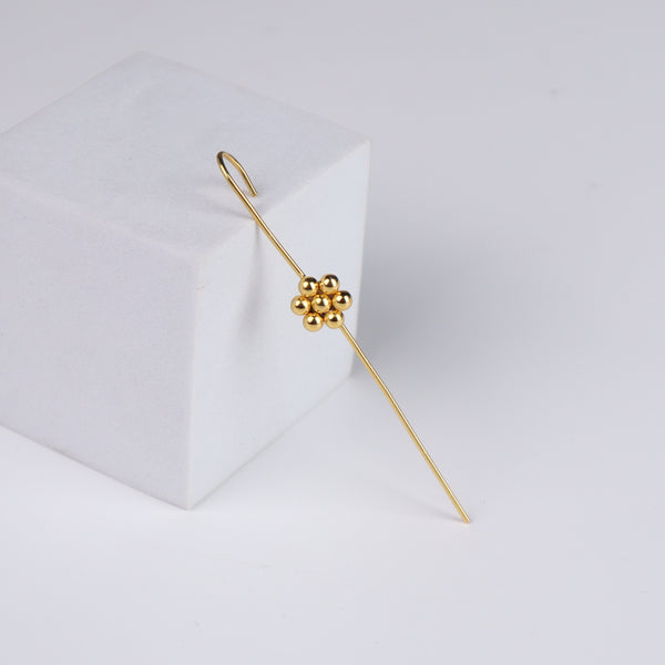 Kudi Motif Single earcuff | 92.5 Silver | 22K Gold Plated