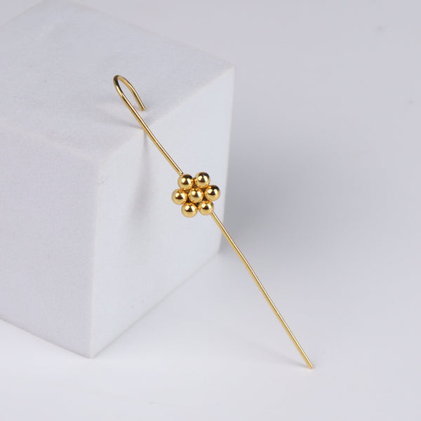 Kudi Motif Single earcuff | 92.5 Silver | 22K Gold Plated